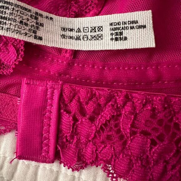 Intimately Free People NEW Pink Lace Halter Bralette Womens M Softbra Fairykei - Picture 11 of 11